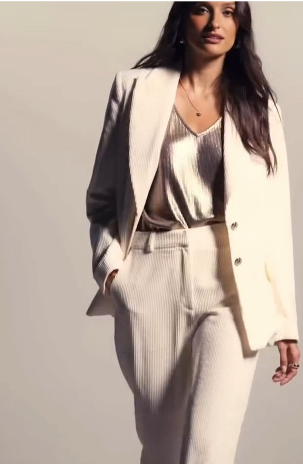 Tailleur in velluto panna MORGANDETOI