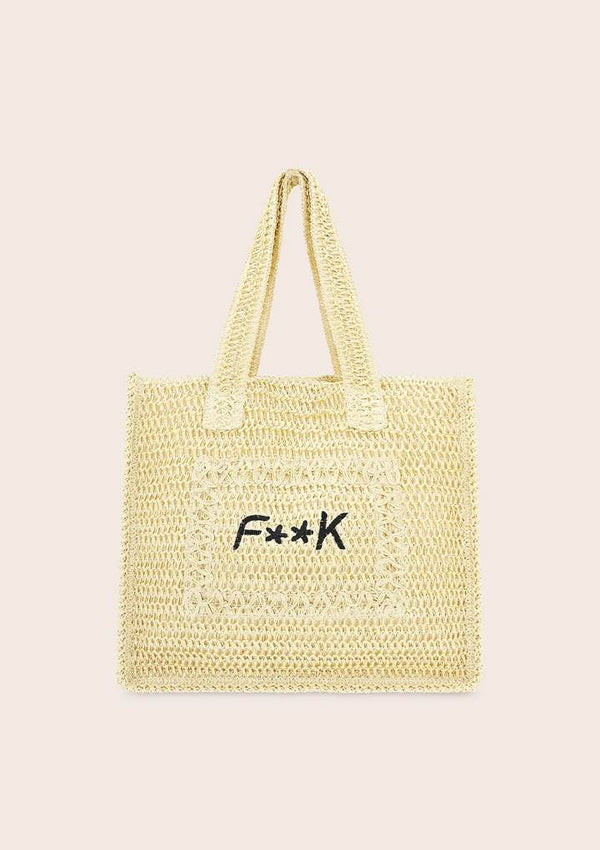 Tote Summer Bag F**K Beige