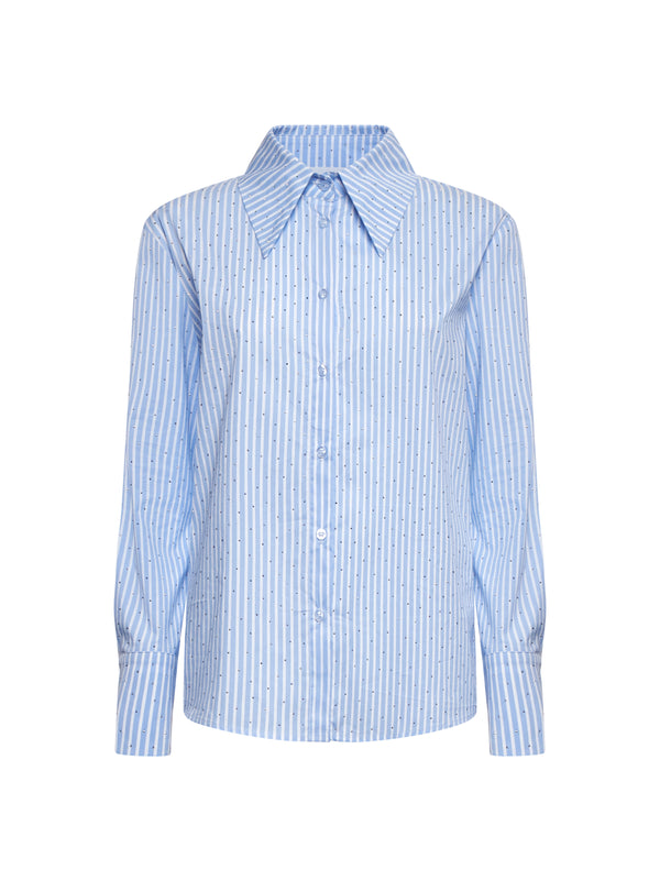 Camicia a righe con strass SILVIAN HEACH