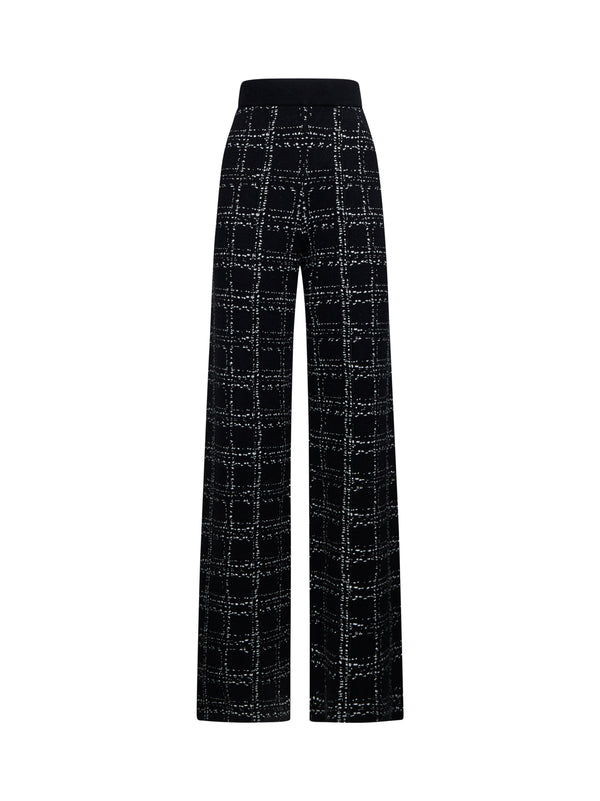 Pantaloni neri con motivo a contrasto SILVIAN HEACH