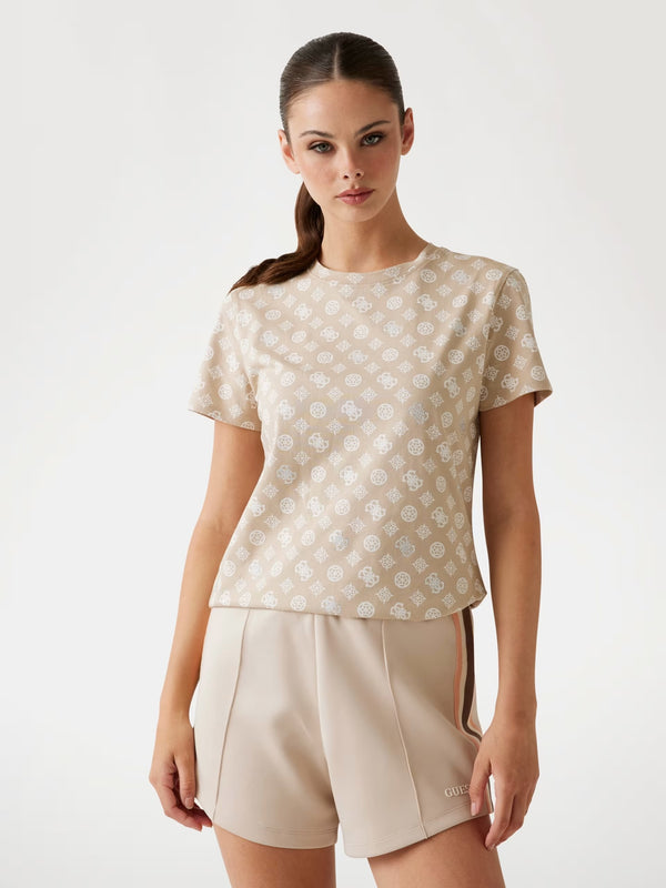 T-shirt con logo all over