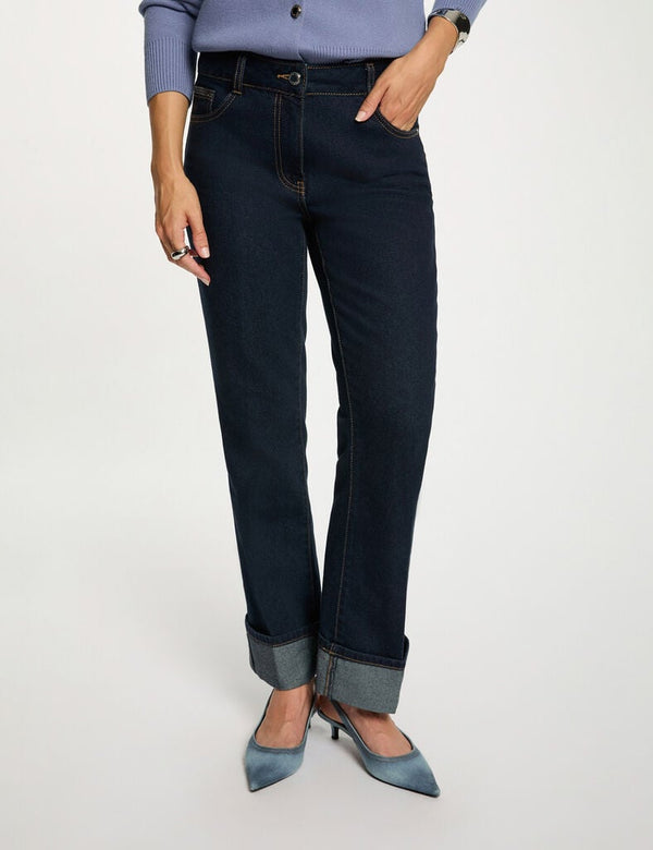 Jeans dritto con risvolto MORGAN