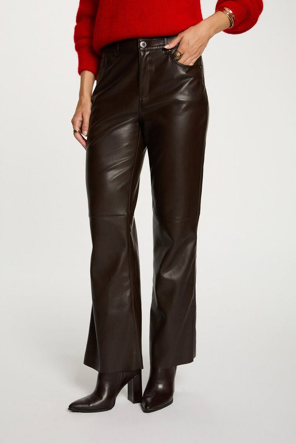 Pantalone in ecopelle marrone MORGANDETOI