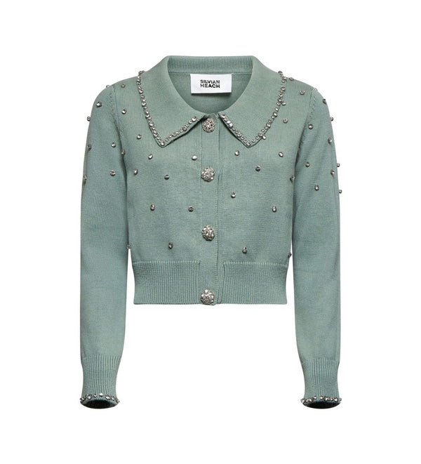 Maglia con colletto e dettagli gioiello SILVIANHEACH